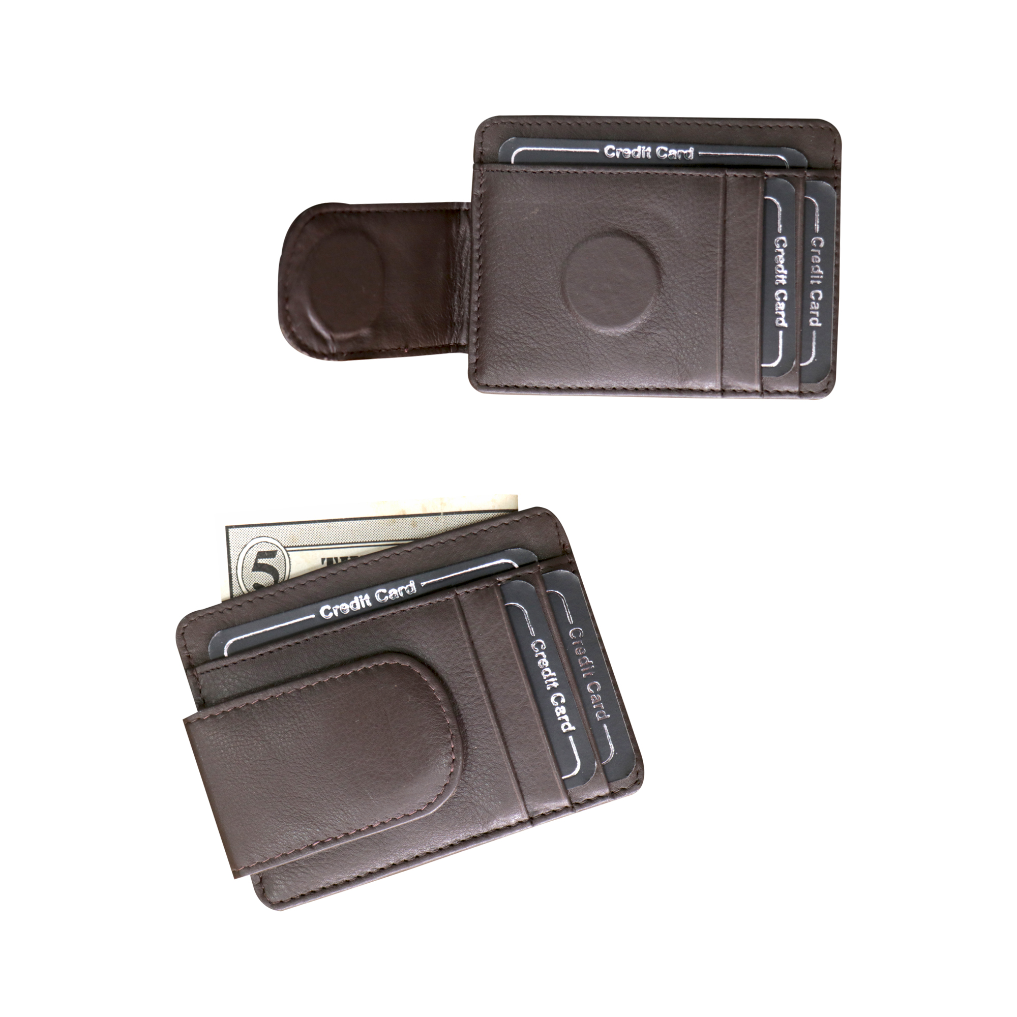 Compact Black Gusseted Card Case